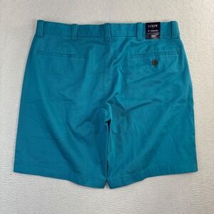 J Crew Chino Shorts Men 33x9 Teal Stretch Preppy Flat Front Summer H5020 NWT